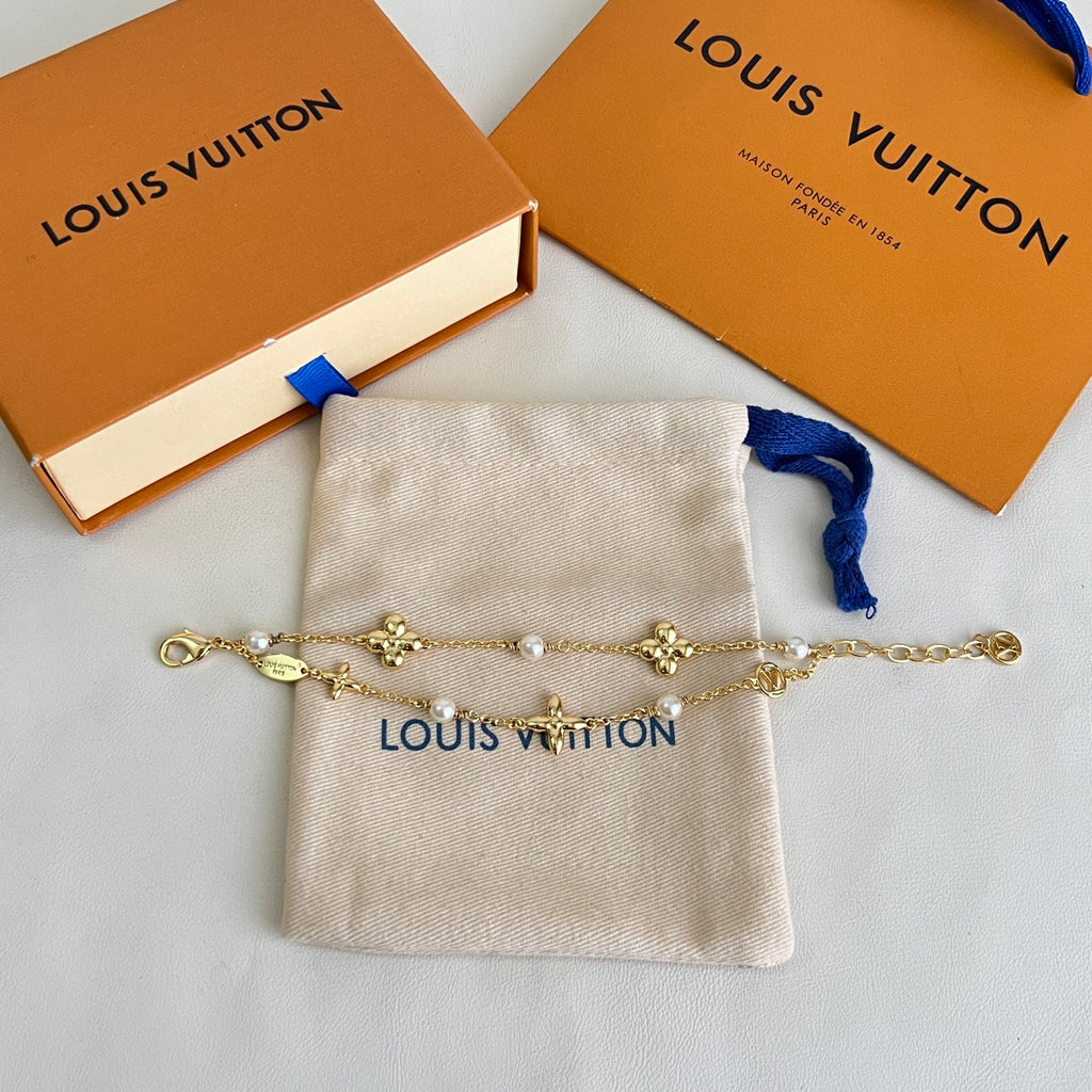 Louis Vuitton Gold-Tone Flower Charm Bracelet - album image 4