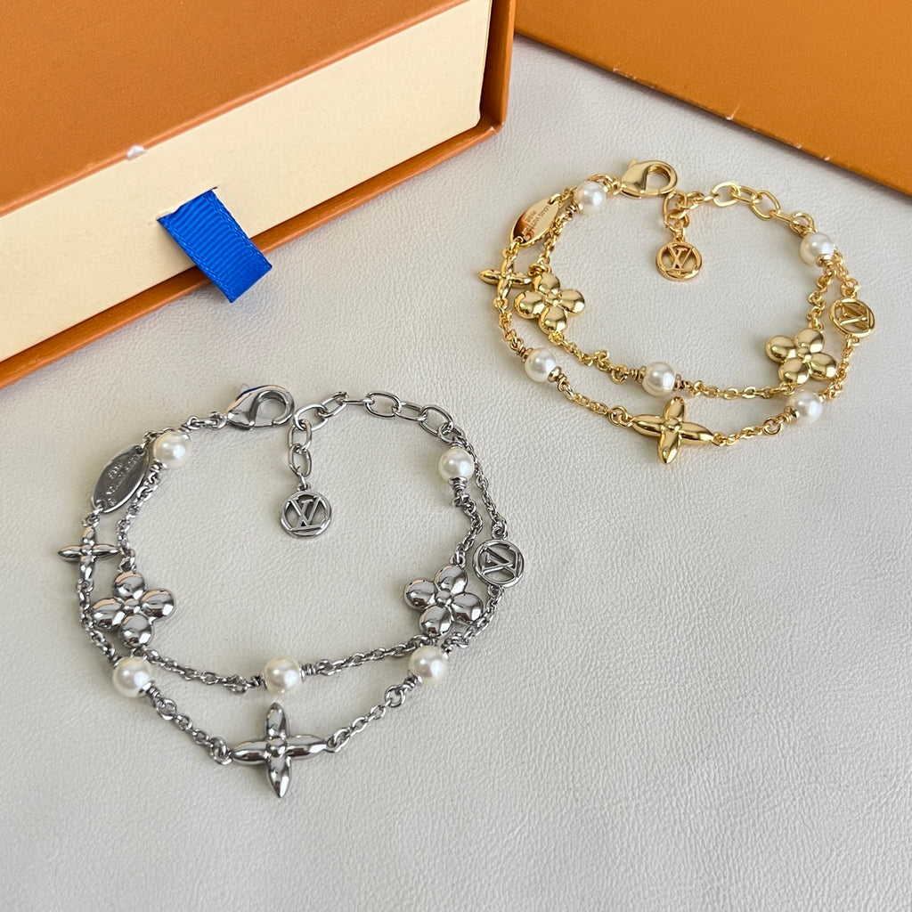 Louis Vuitton Silver-Tone Flower Charm Bracelet - album image 2