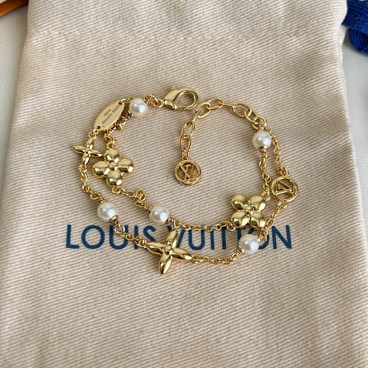 Louis Vuitton Gold-Tone Flower Charm Bracelet - album image 5