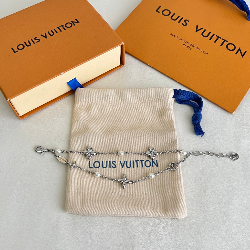 Louis Vuitton Silver-Tone Flower Charm Bracelet - album image 4