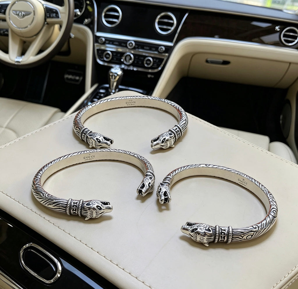 Gucci Anger Forest Interlocking G Antiqued Bangle - album image 5