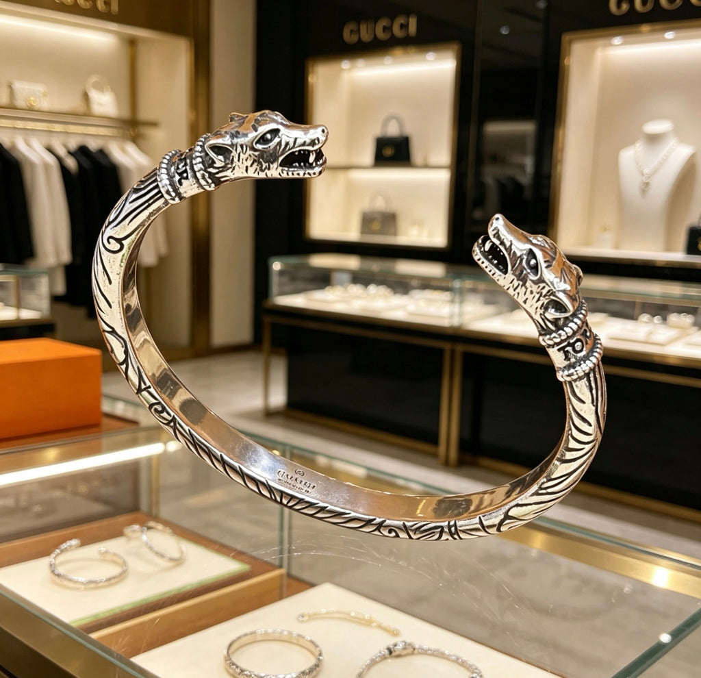Gucci Anger Forest Interlocking G Antiqued Bangle - album image 4