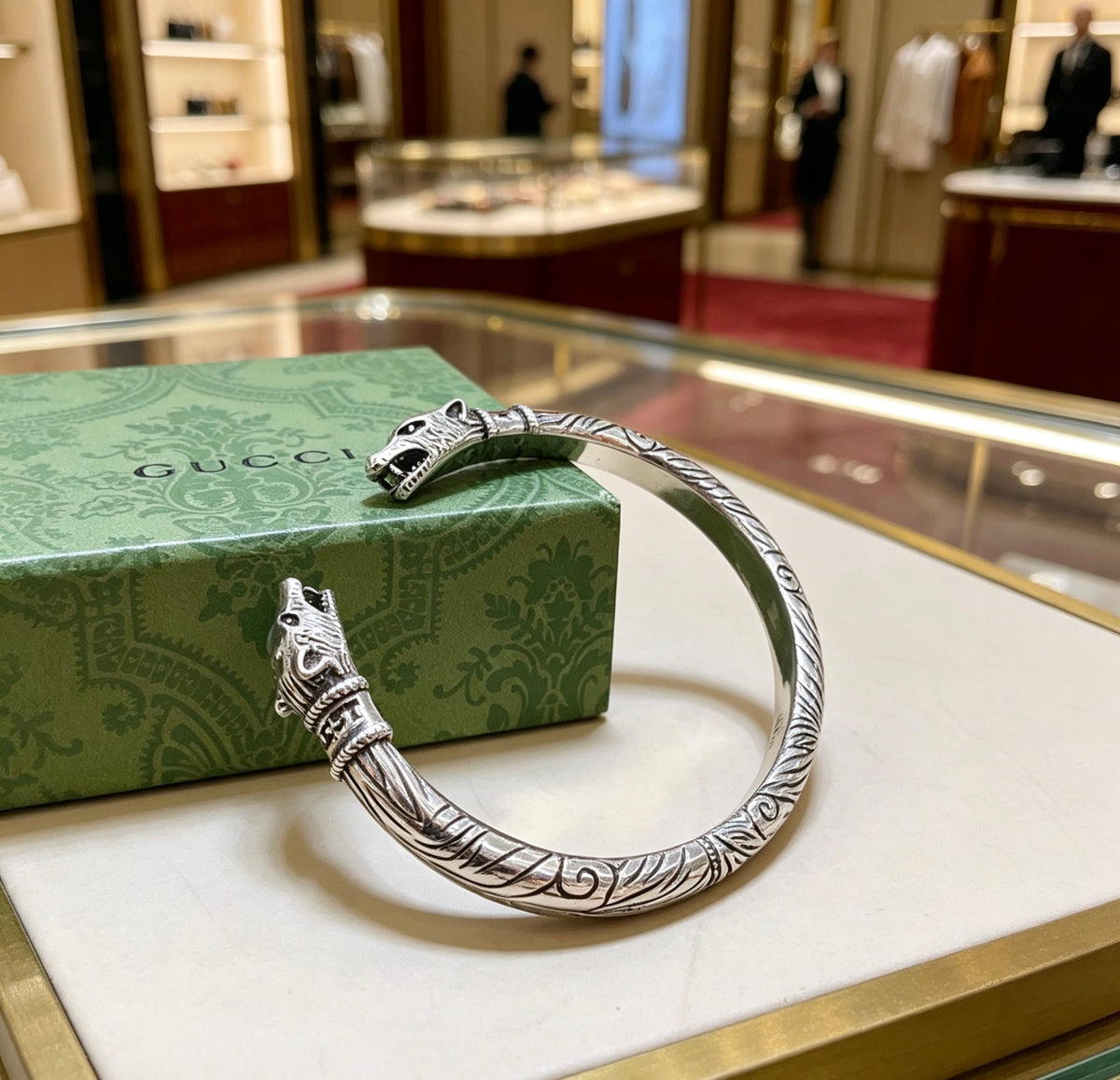 Gucci Anger Forest Interlocking G Antiqued Bangle - album image 6