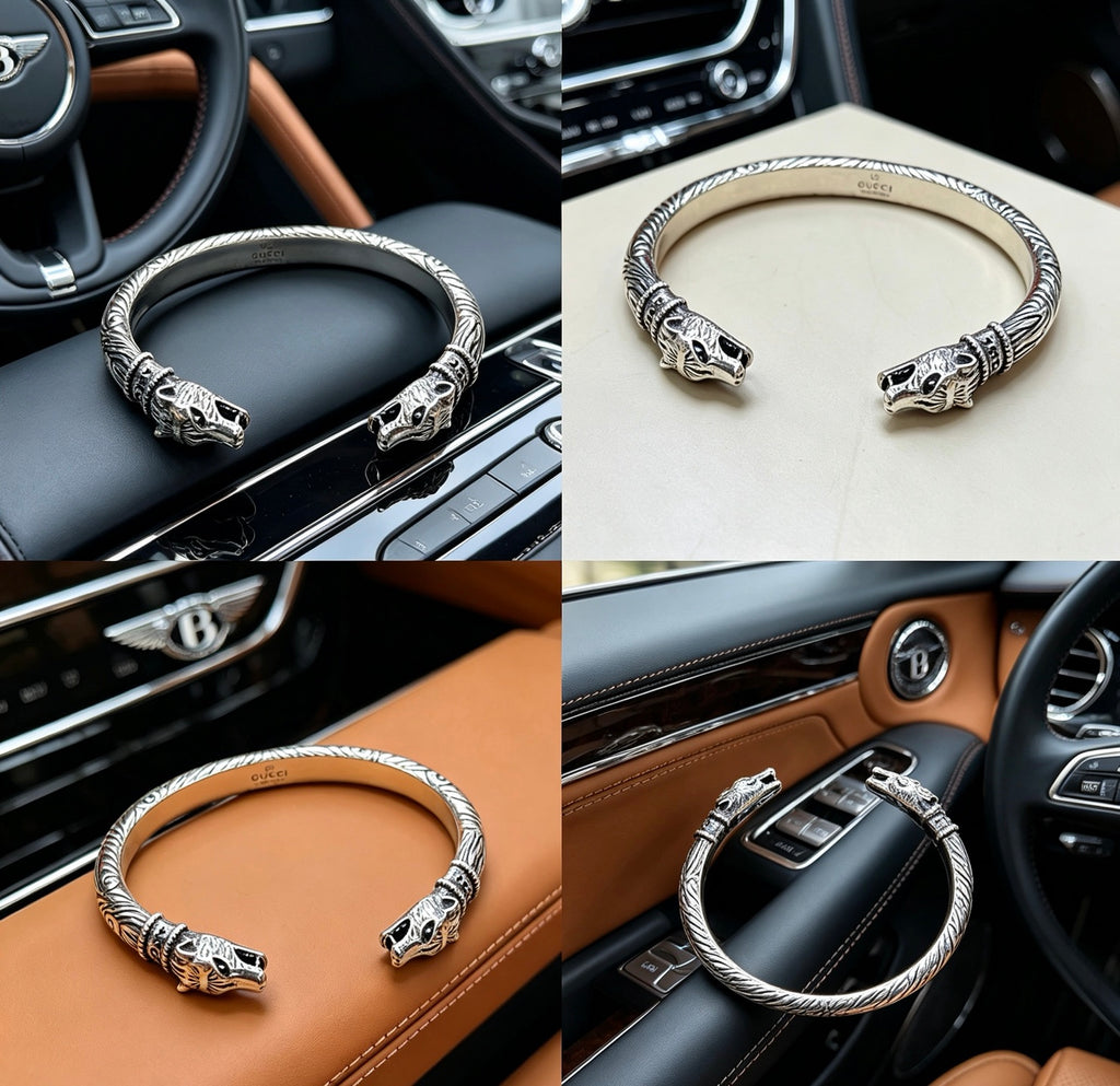 Gucci Anger Forest Interlocking G Antiqued Bangle - album image 8