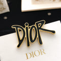 Dior Black-Outline Letter Brooch - product image 1
