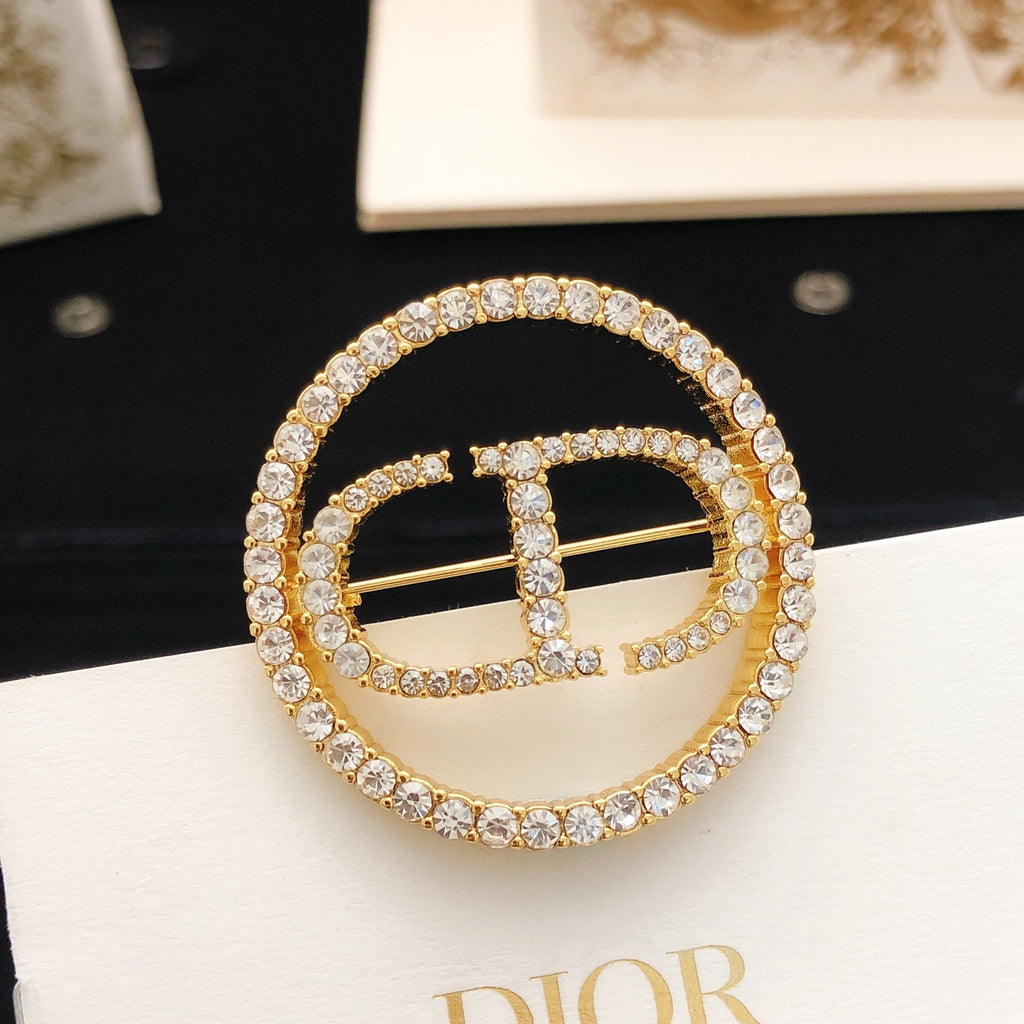 Dior Crystal Circle CD Brooch - product image 1
