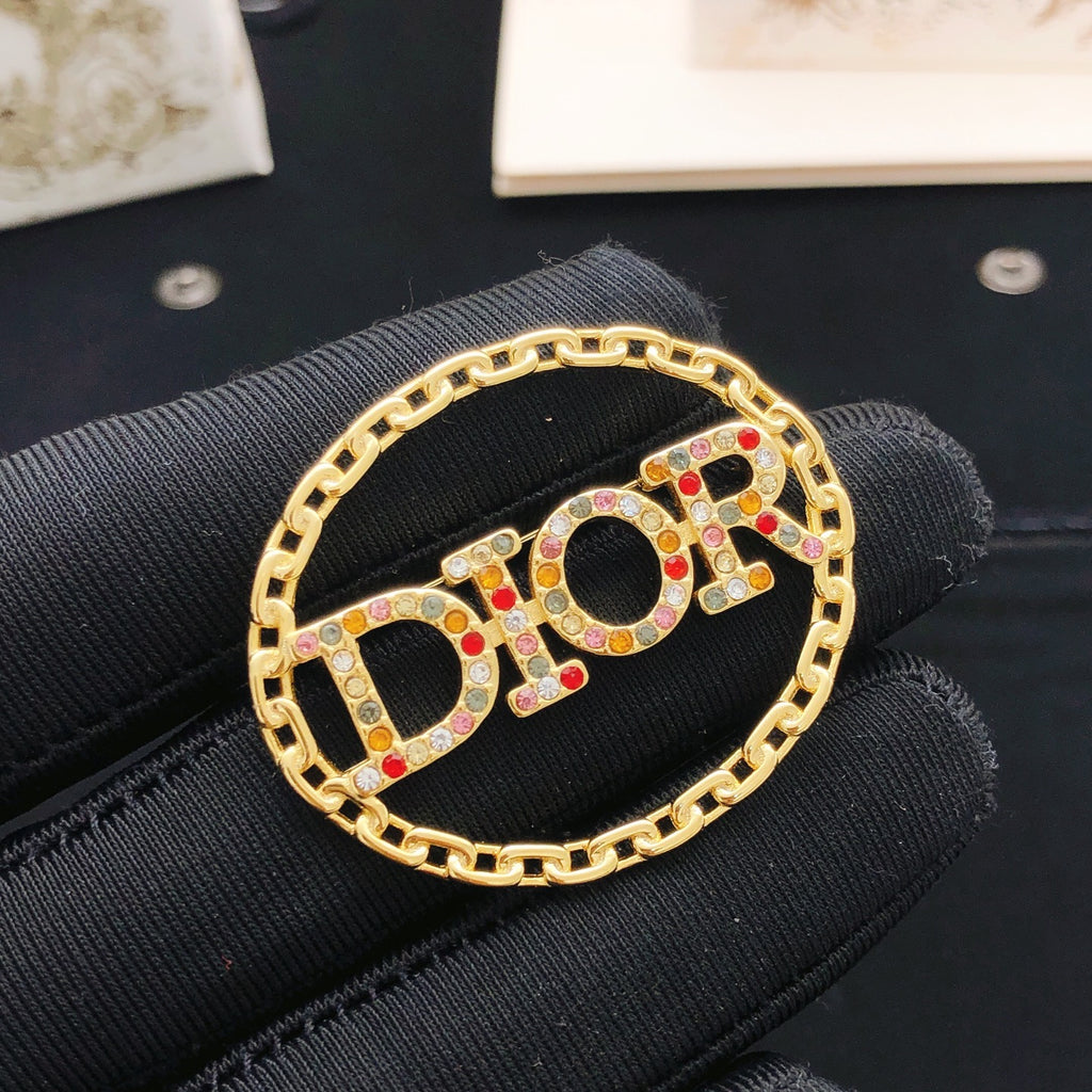 Dior Multicolor Letter Circle Brooch - product image 2