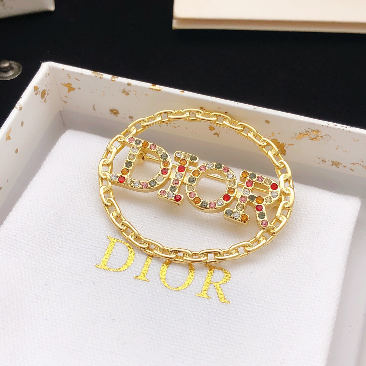 Dior Multicolor Letter Circle Brooch - product image 4