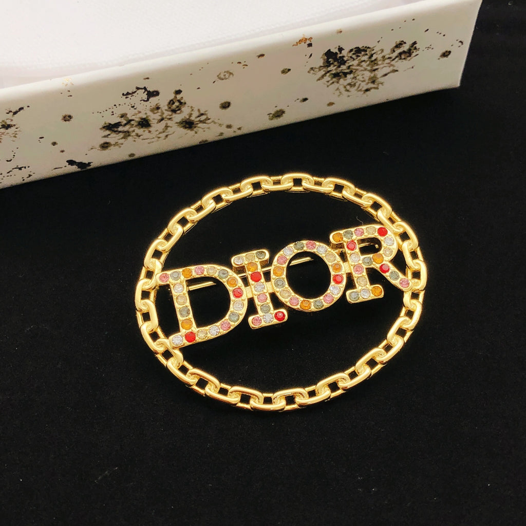 Dior Multicolor Letter Circle Brooch - product image 3