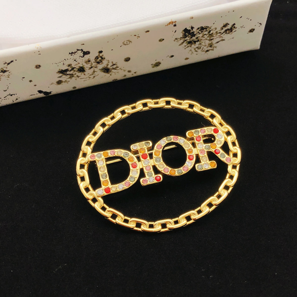 Dior Multicolor Letter Circle Brooch - product image 3