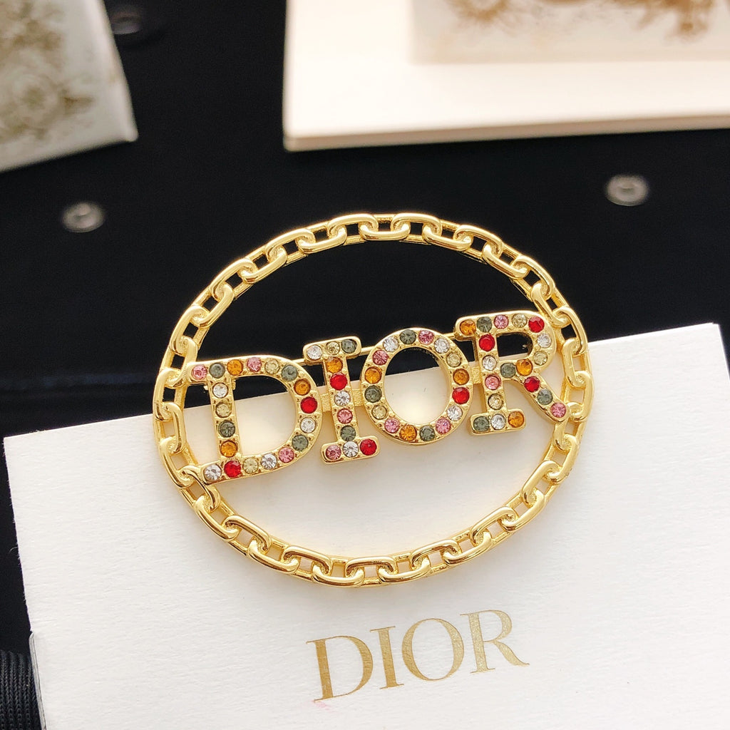 Dior Multicolor Letter Circle Brooch - product image 1