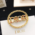 Dior Multicolor Letter Circle Brooch - product image 1
