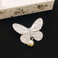 Dior Silver-Tone Butterfly Pearl-Look Brooch - product image 1