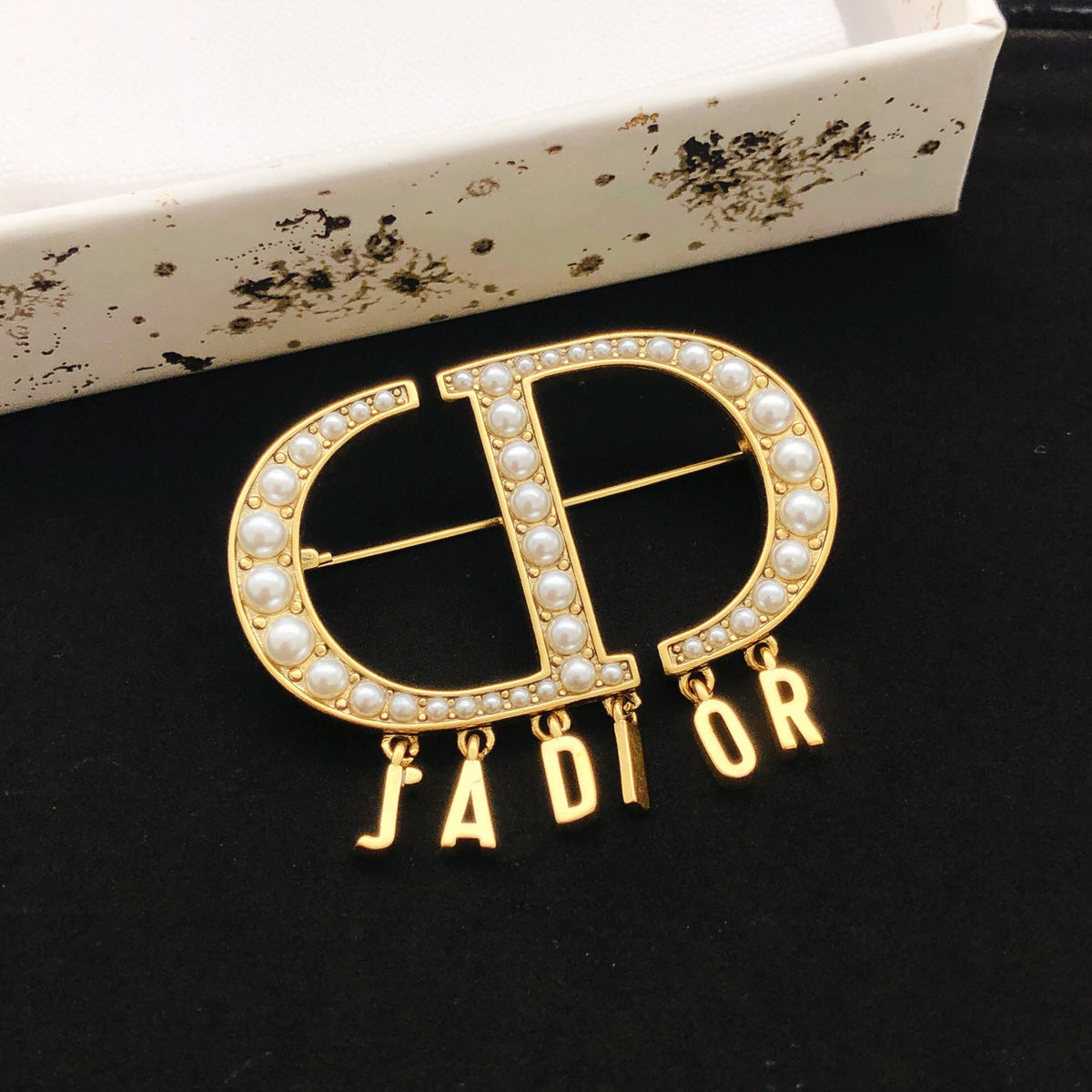 Dior CD Pearl-Look Letter Fringe Brooch - product image 2