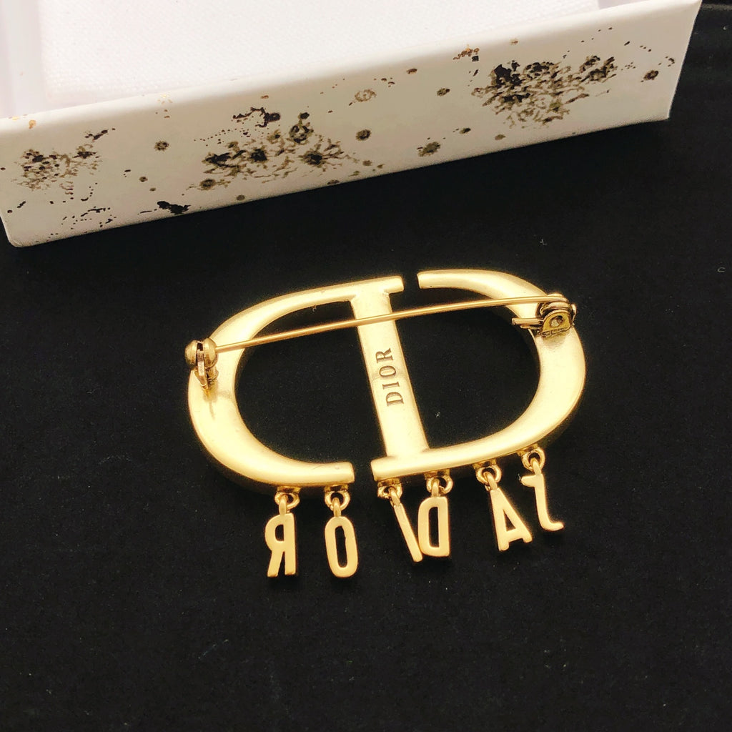 Dior CD Pearl-Look Letter Fringe Brooch - product image 4