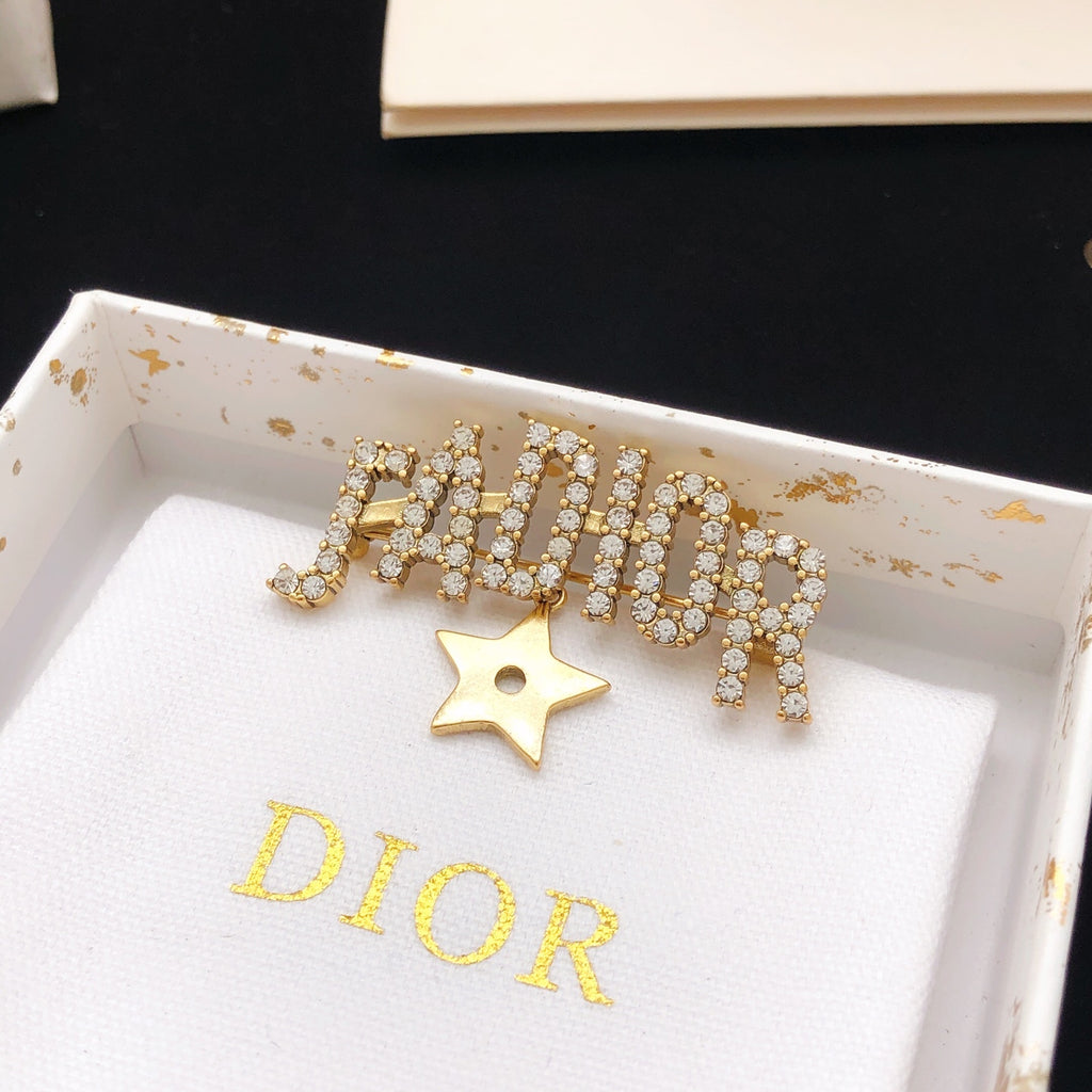 Dior J'Adior Crystal Star Drop Brooch - product image 6