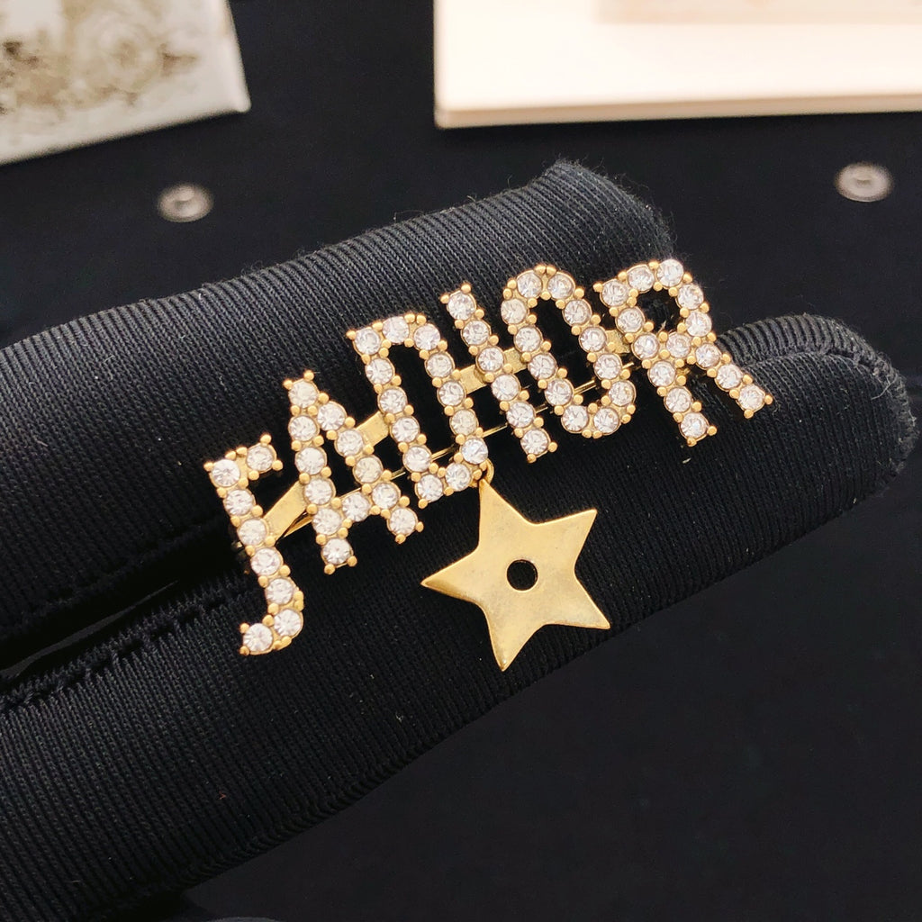 Dior J'Adior Crystal Star Drop Brooch - product image 2