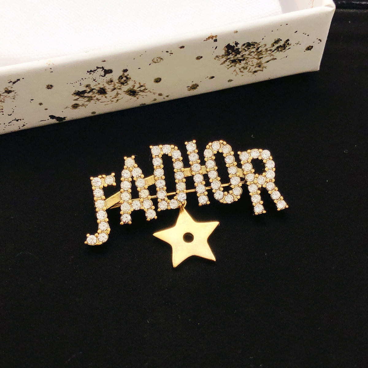 Dior J'Adior Crystal Star Drop Brooch - product image 4