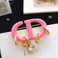 Dior Pink CD Letter-Charm Brooch - product image 1