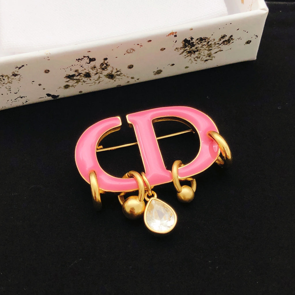 Dior Pink CD Letter-Charm Brooch - product image 6