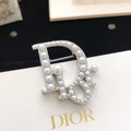 Dior Pearl-Look Monogram Brooch - product image 1