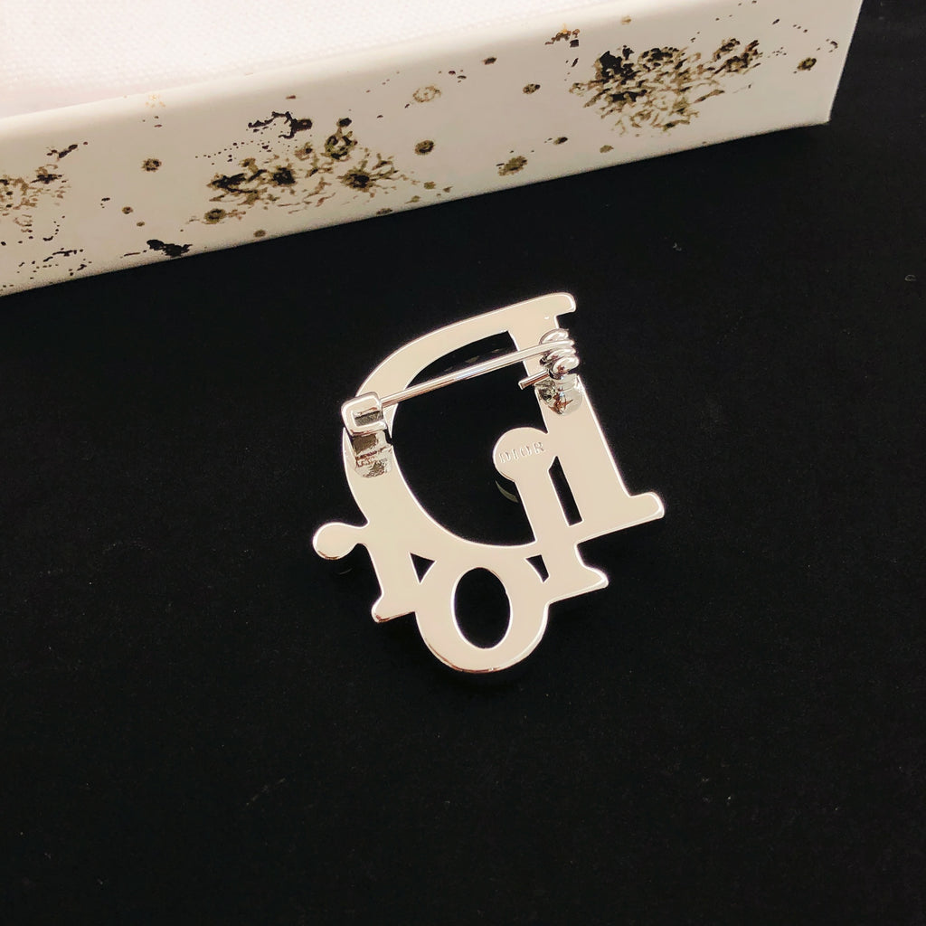 Dior Pearl-Look Monogram Brooch - product image 5