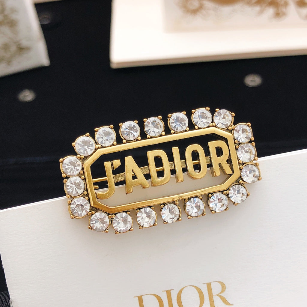 Dior J'Adior Rectangular Crystal Brooch - product image 1
