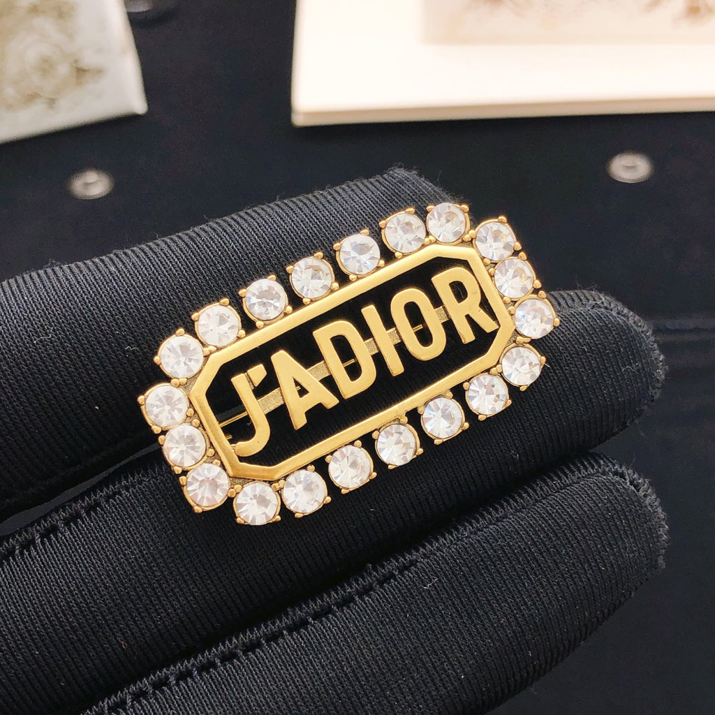 Dior J'Adior Rectangular Crystal Brooch - product image 2