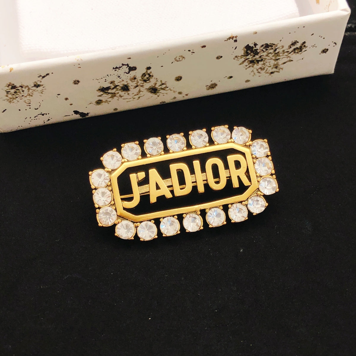 Dior J'Adior Rectangular Crystal Brooch - product image 3