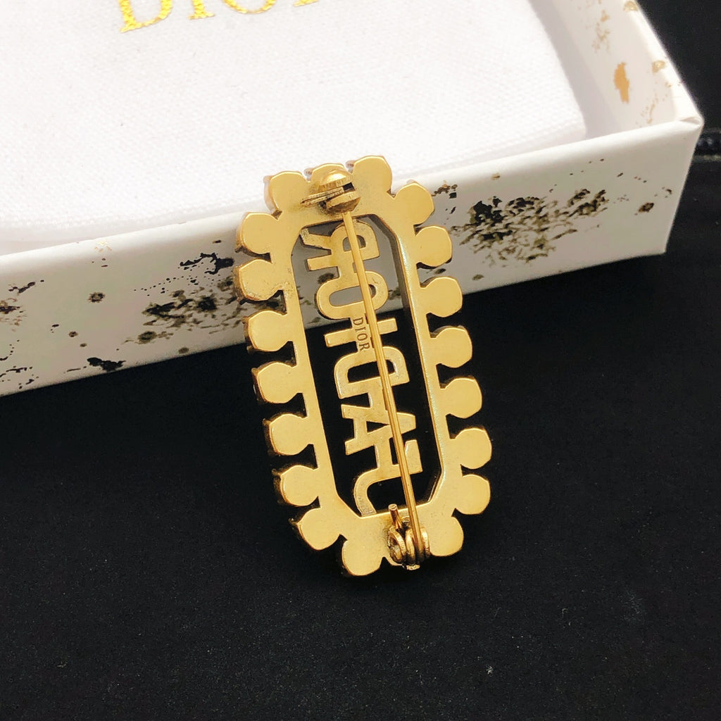 Dior J'Adior Rectangular Crystal Brooch - product image 4