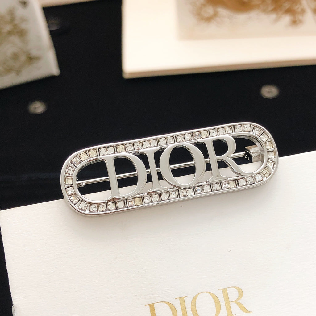 Dior Silver-Tone Crystal Capsule Brooch - product image 1