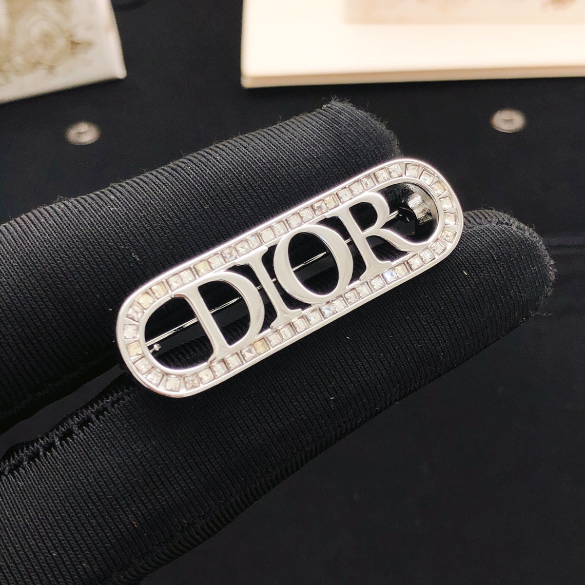Dior Silver-Tone Crystal Capsule Brooch - product image 2