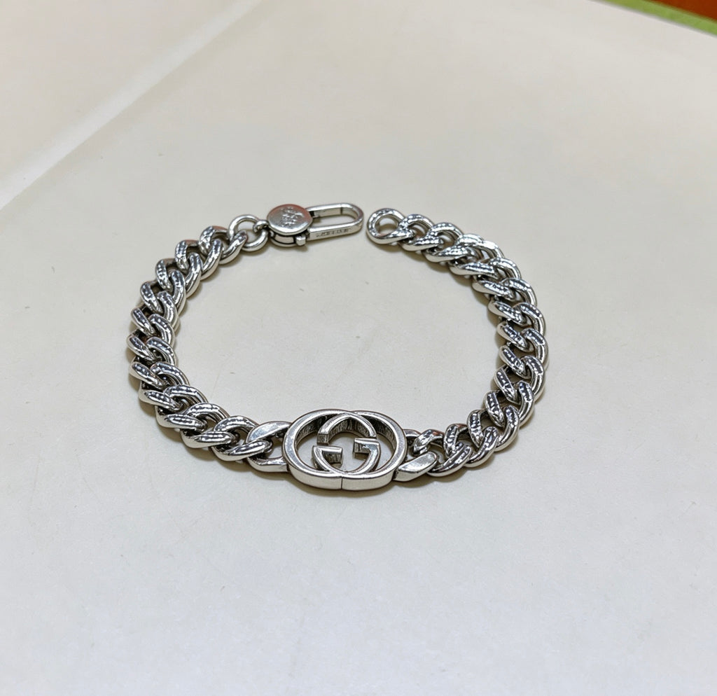 Gucci Silver-Tone GG Double Chain Bracelet - album image 9