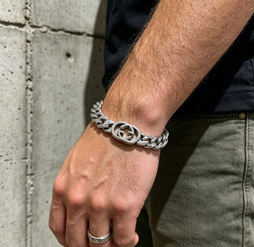 Gucci Silver-Tone GG Double Chain Bracelet - album image 5