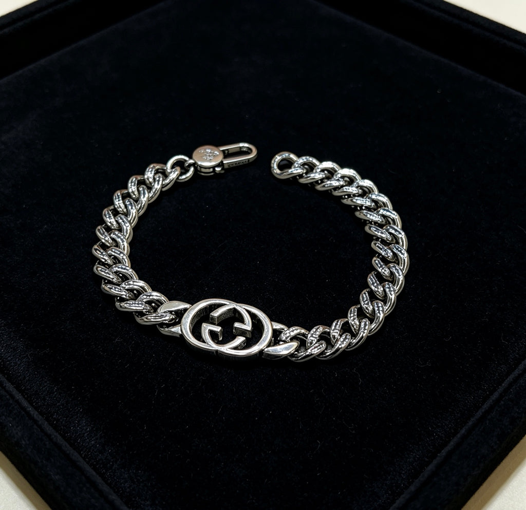 Gucci Silver-Tone GG Double Chain Bracelet - album image 3