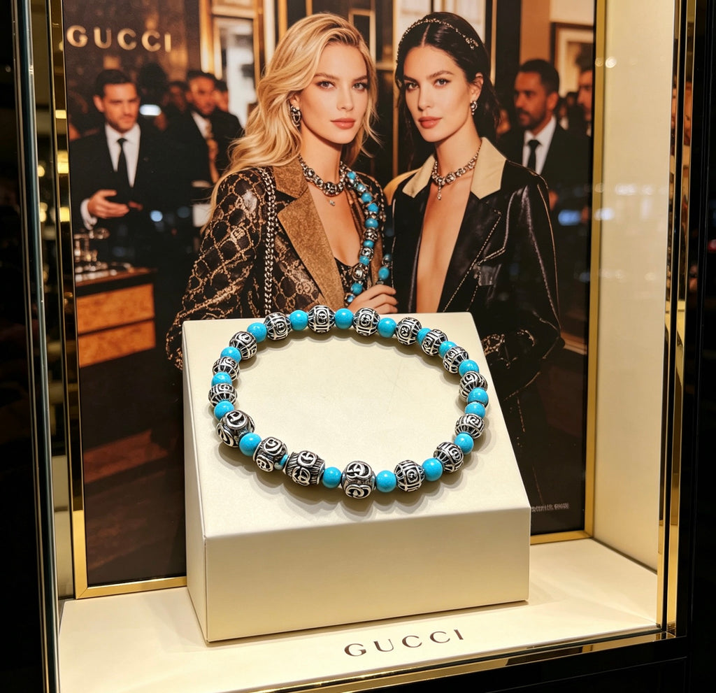 Gucci Anger Forest Interlocking G Black Agate Agate Crystal Accent Antiqued Bracelet - album image 7