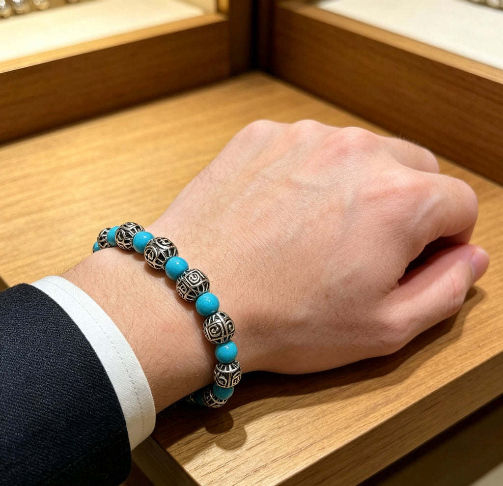 Gucci Anger Forest Interlocking G Black Agate Agate Crystal Accent Antiqued Bracelet - album image 9