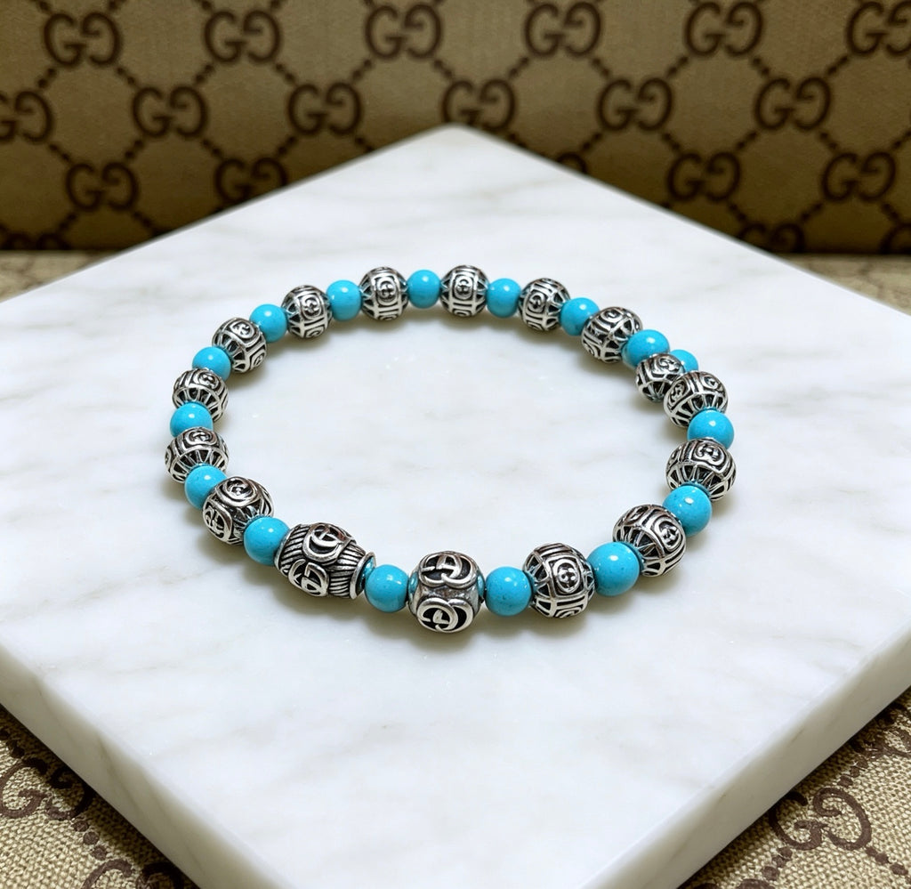 Gucci Anger Forest Interlocking G Black Agate Agate Crystal Accent Antiqued Bracelet - album image 5