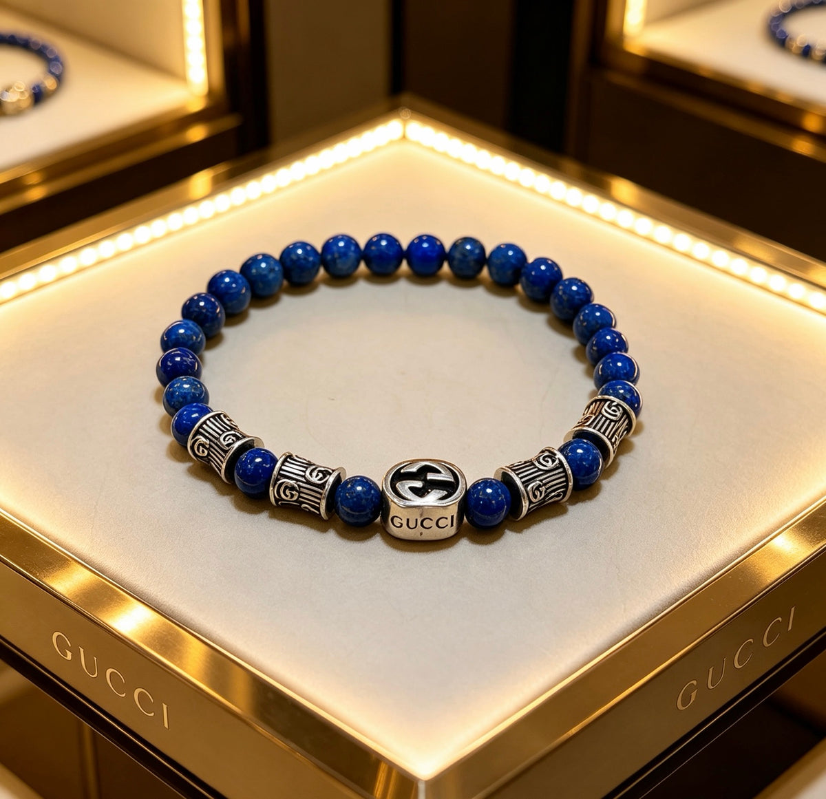 Gucci Anger Forest Interlocking G Crystal Accent Antiqued Bracelet - album image 4