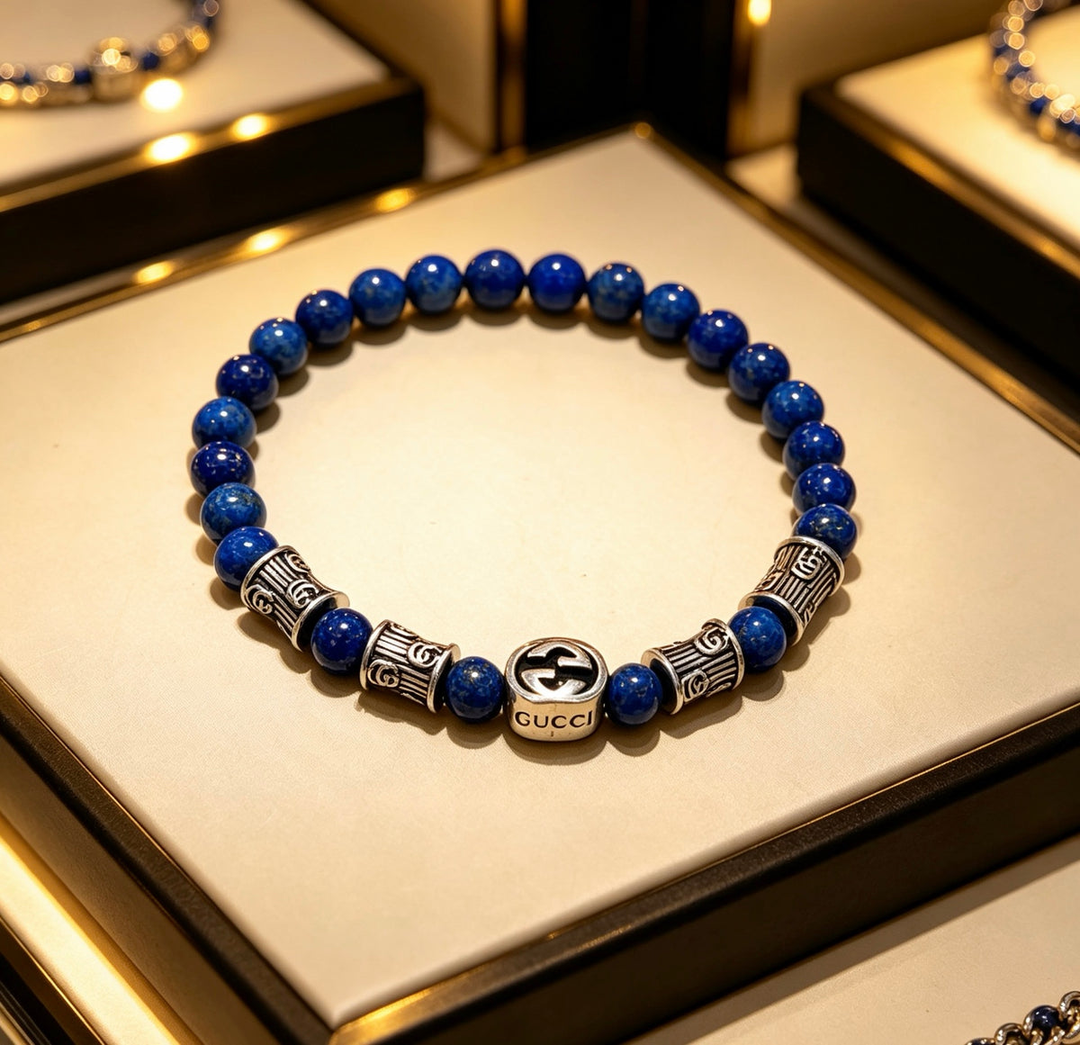 Gucci Anger Forest Interlocking G Crystal Accent Antiqued Bracelet - album image 1
