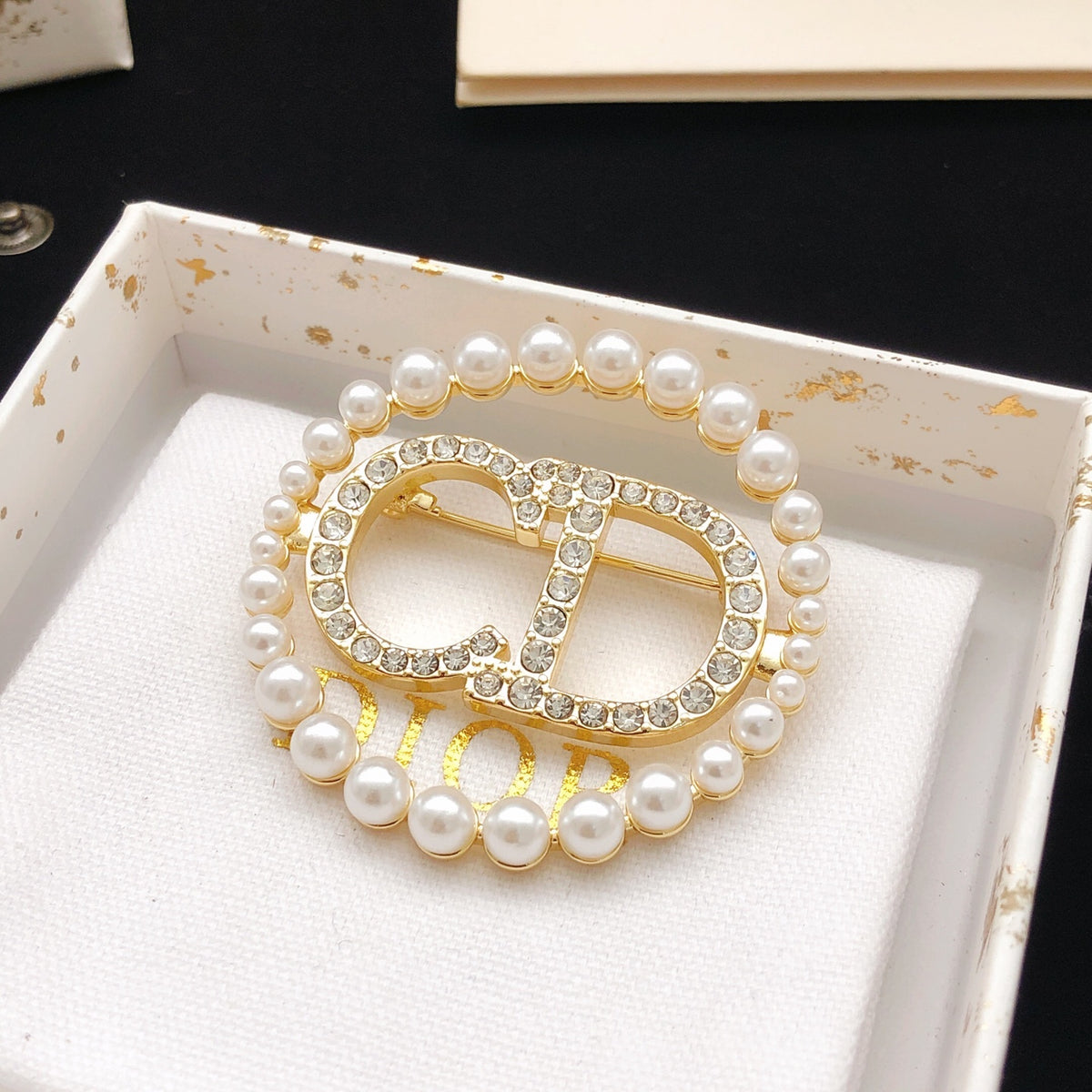 Dior Pearl-Look Halo CD Brooch - product image 4