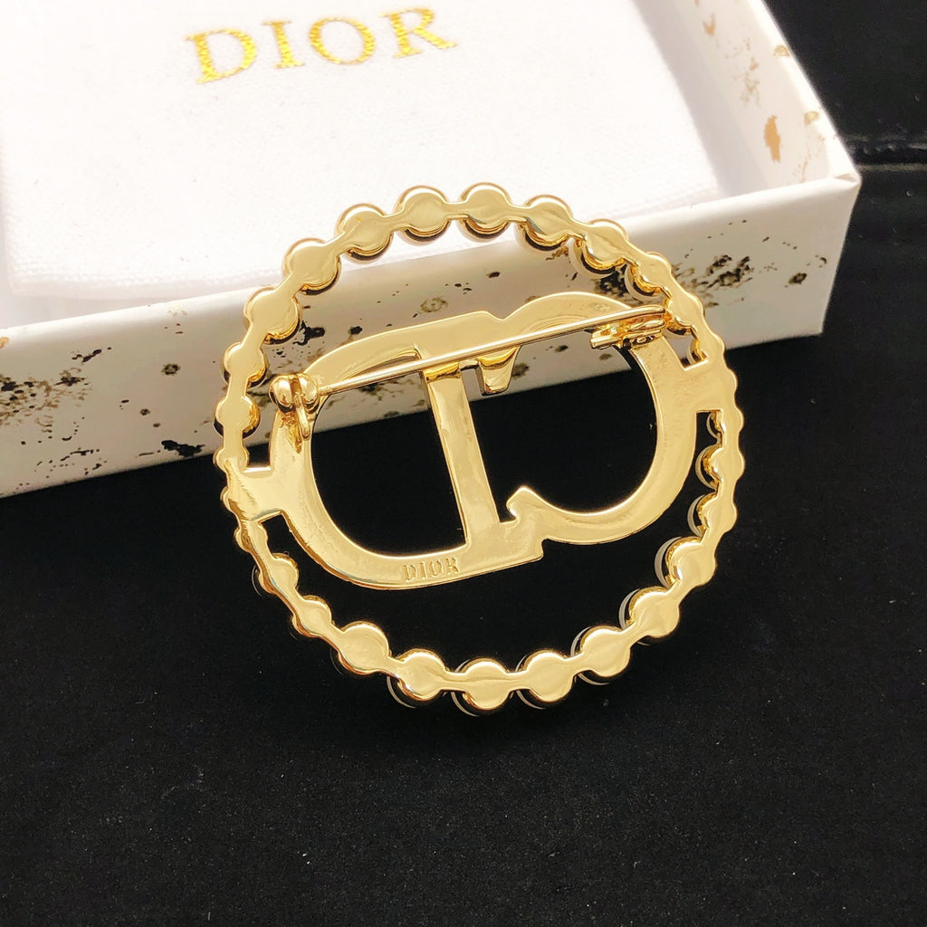 Dior Pearl-Look Halo CD Brooch - product image 3