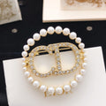 Dior Pearl-Look Halo CD Brooch - product image 1