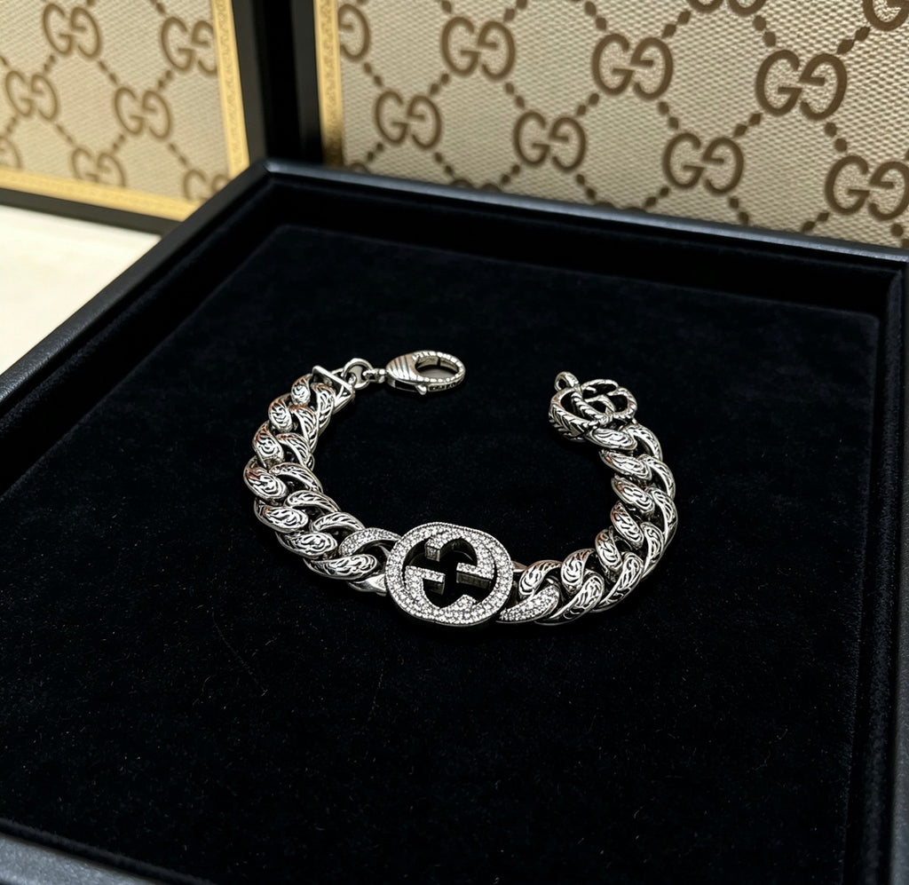 Gucci Silver-Tone Woven GG Open Bangle - album image 5