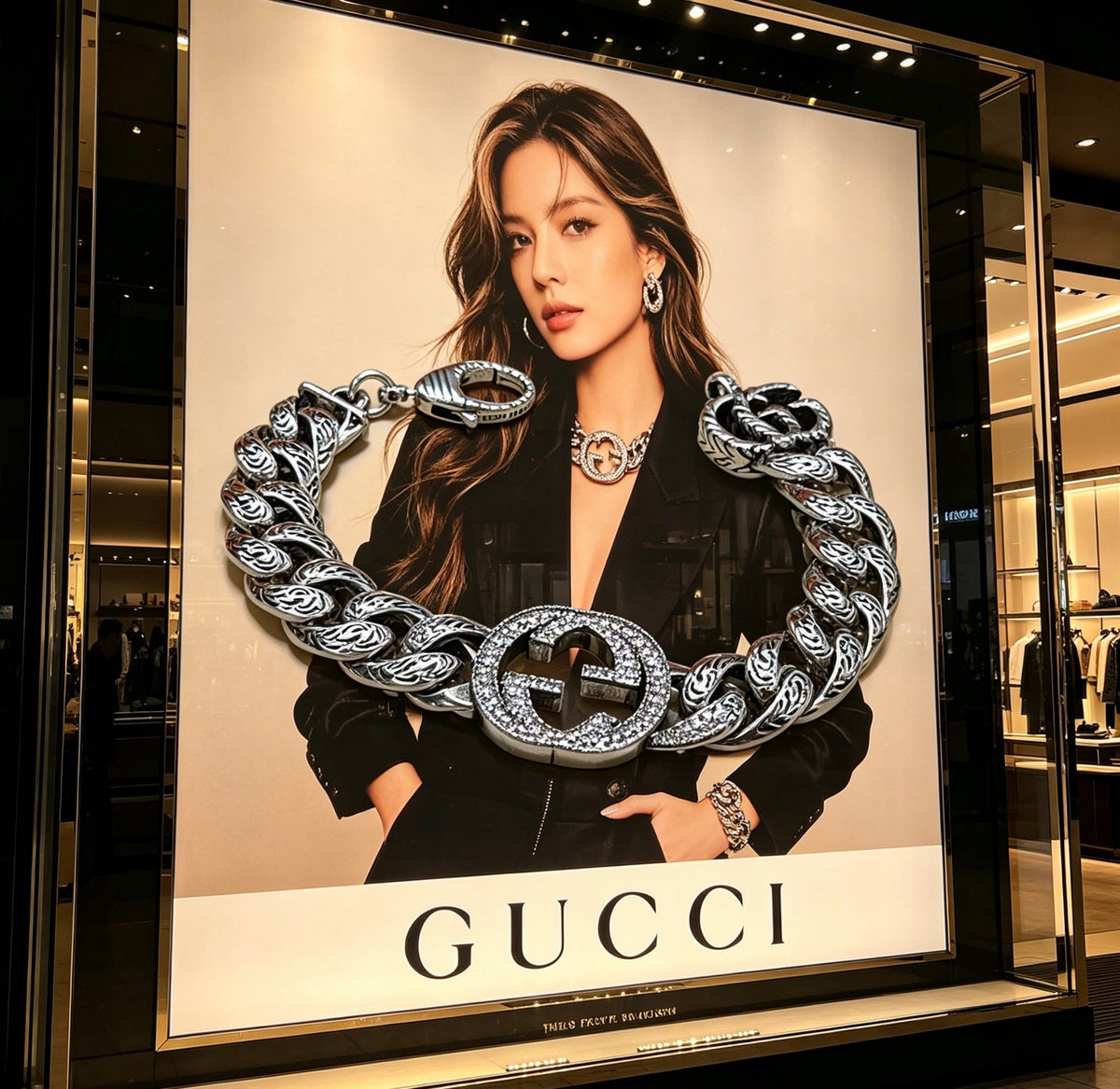 Gucci Silver-Tone Woven GG Open Bangle - album image 2