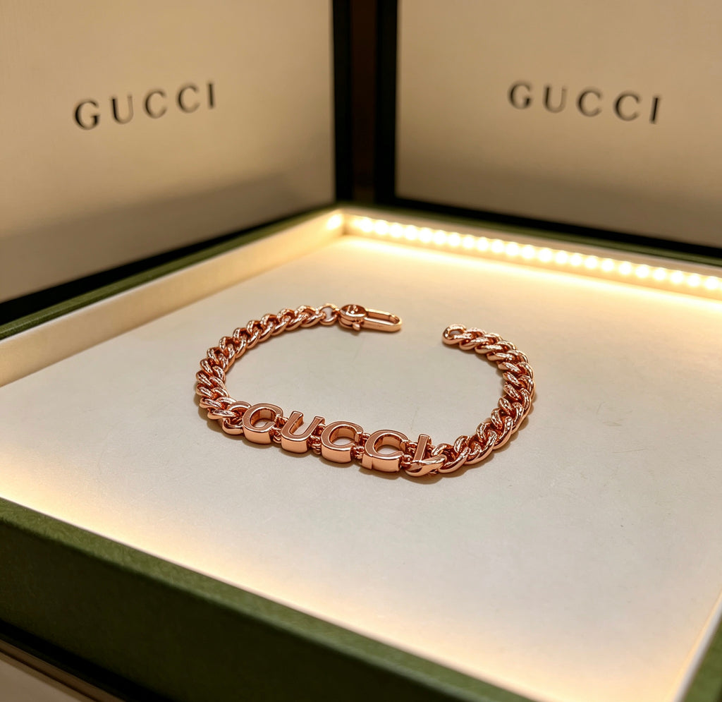 Gucci Rose Gold-Tone Woven Open Bangle - album image 2