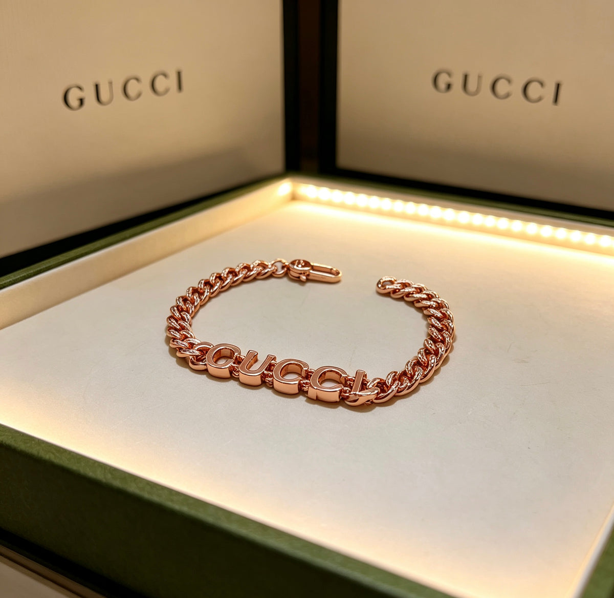 Gucci Rose Gold-Tone Woven Open Bangle - album image 2