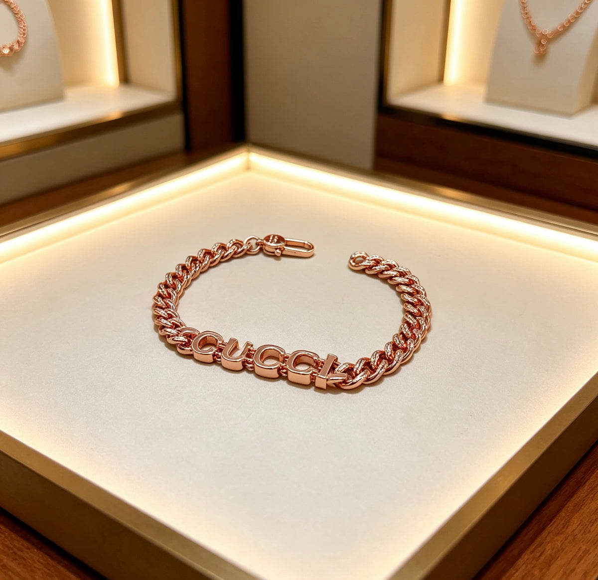 Gucci Rose Gold-Tone Woven Open Bangle - album image 5