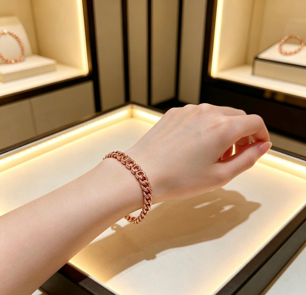 Gucci Rose Gold-Tone Woven Open Bangle - album image 6
