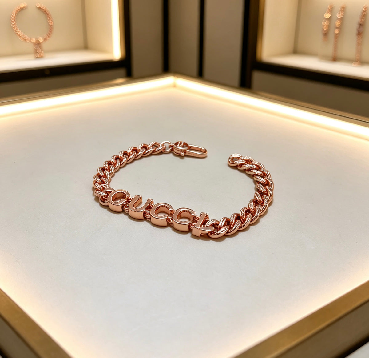Gucci Rose Gold-Tone Woven Open Bangle - album image 4
